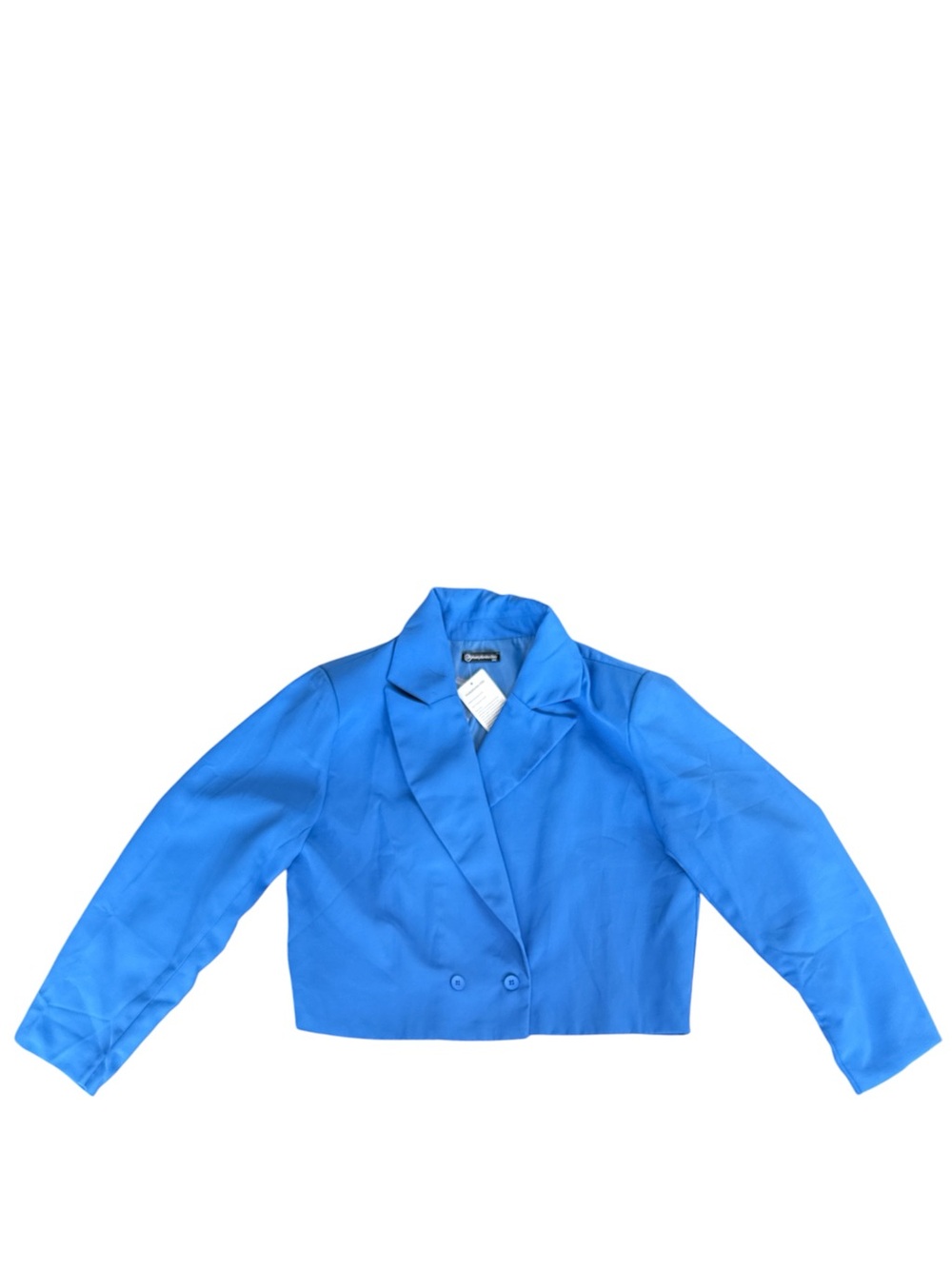 Cropped Women's Bright Blue Blazer Jacket